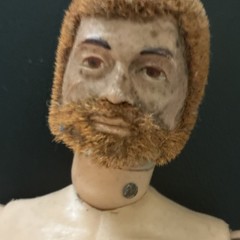 Hasbro G.I. Joe 1964 Nude Action Figure w/ Flocked Hair & Beard Beige/Brown