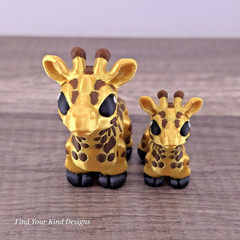 Mini Giraffe & Baby Flexi Fidget – 3D Printed Articulated Desk Pet Set