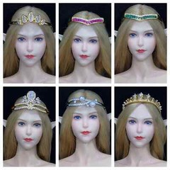 1/6 Metal Tiara Crown Crystal Phicen Queen Princess Fashion BJD Doll Jewelry