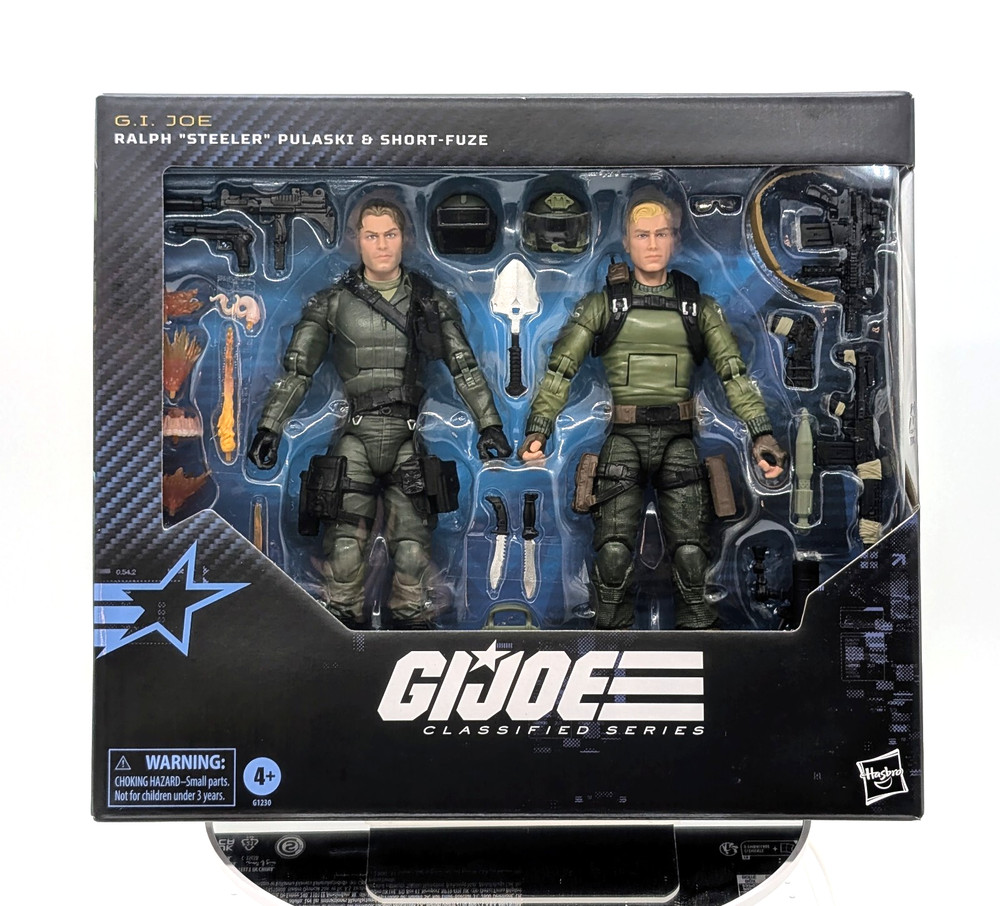 G.I. Joe Classified Series #181 Ralph “STEELER” Pulaski & SHORT-FUZE 6″ Figures!