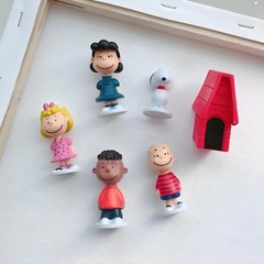 12PCS Peanuts Snoopy Cute PVC Figures Set Cartoon Doll Toys Kids Birthday Gift