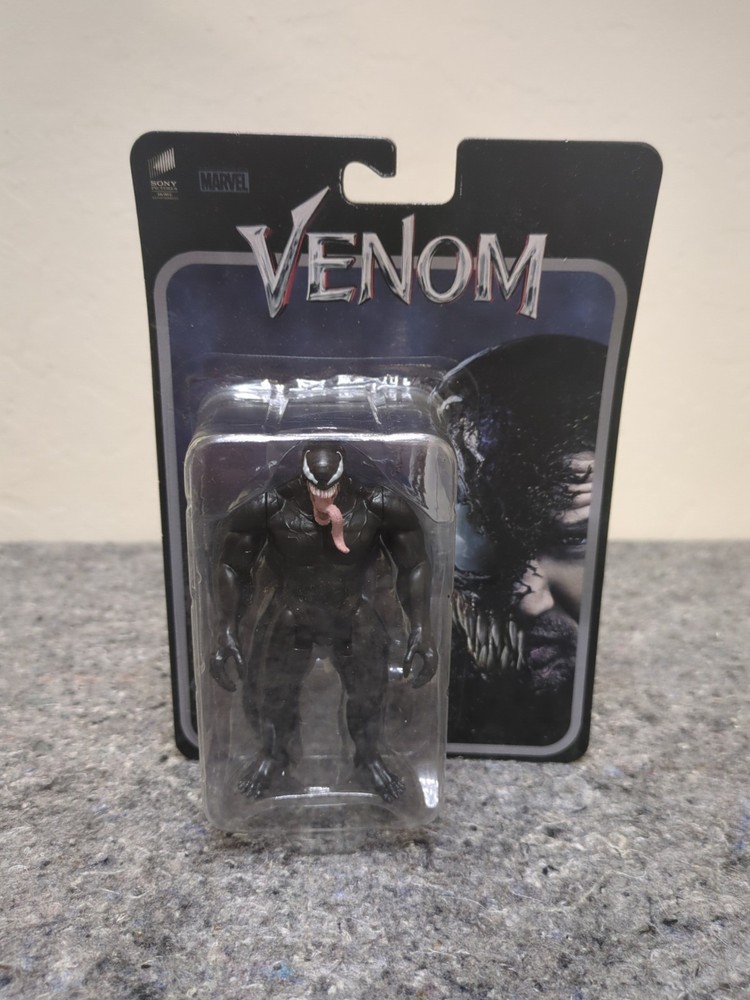 NIP Venom Action Figure Marvel Sony Movie Style Black Tongue Out 4″ Toy NEW