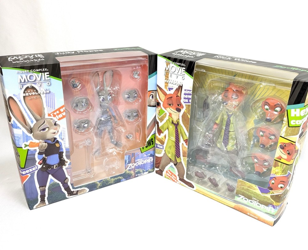 Kaiyodo Movie Revo Zootopia Judy Hopps & Nick Wilde Set Figure Complex Revoltech