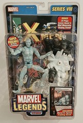 TOY BIZ MARVEL LEGENDS SERIES VIII 8 ICEMAN FIGURE with COMIC BOOK & STAND