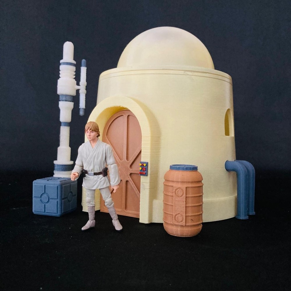 Tatooine Building Diorama #3 For 3.75 in (1:18) Figures (Painted)