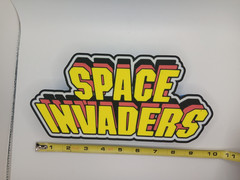 Retro Space Invaders logo lightbox sign light box display for collection display