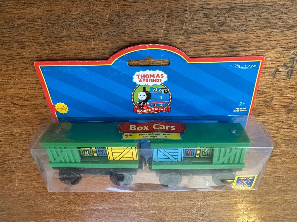 2001 Learning Curve Wooden Thomas Train Box Cars! New!