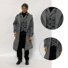 12 Inch 1:6 Scale Male Soldier Toy Gray Coat Set Clothes Model CC307