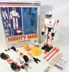 VTG 1976 TOMY Mighty Max The Maximum Man Figure Mobile Winch w/ Box – WORKS