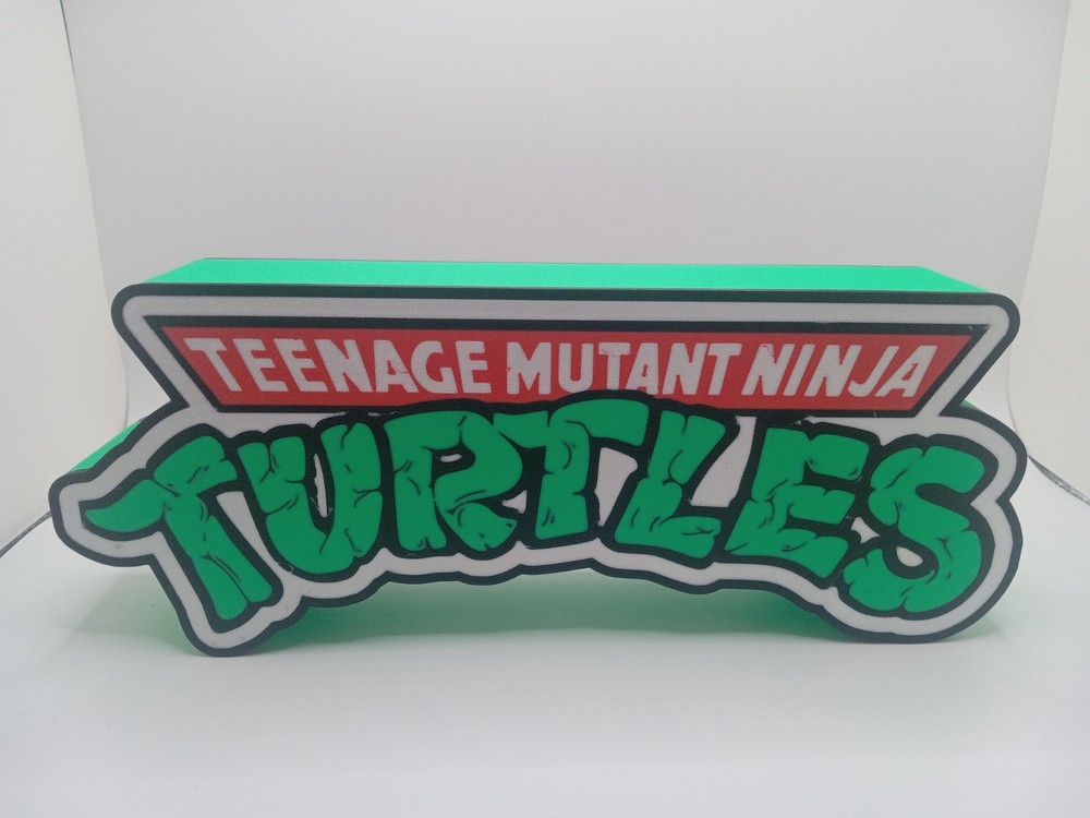 Retro TMNT logo teenage mutant ninja turtles lighbox sign collection display