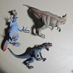 Lot of 3 Schleich Plastic Dinosaur Action Figures .