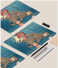 TINTIN A4 File Folder [lot of 2] CLEAR Sleeve Protector Organizer for Paper Docs