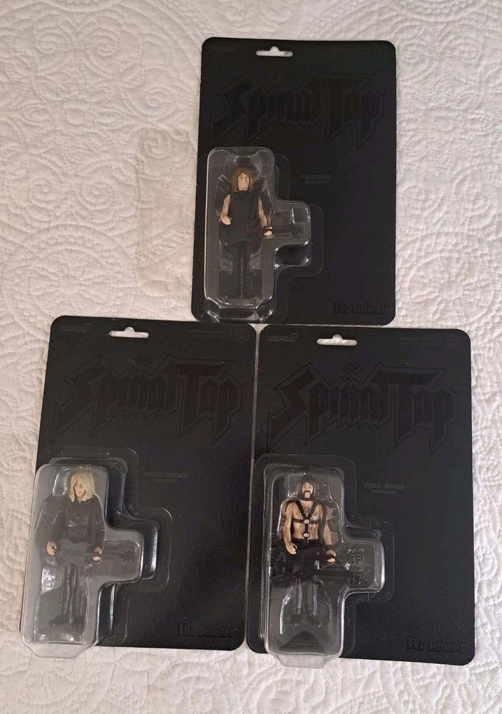 Spinal Tap ReAction Figures 2nd Wave Full Set of 3 Action Figures Super 7 New