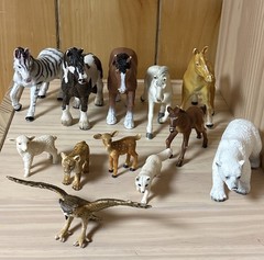 Lot of 12 Mixed Realistic Animal Figure Toys – Schleich, Mojo, Terra by Battat