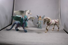 Schleich Bayala Unicorn & Pegasus Fantasy Elf Flower Dragon Lot of 4 Horses