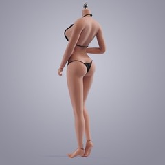 USA 1:6 Female Suntan Skin Large Bust Breast 12in Flexible Seamless Figure Body
