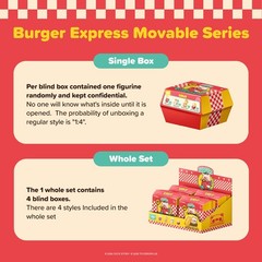 TOP Lulu The Piggy Blind Box – Burger Express Movable Series Figurines Toys