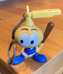 Vtg 1983 Snorks Allstar Seaworthy BASEBALL Keychain Keyring Toy PVC Figure 80s!