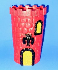 Vintage Arco Dragons N’ Monsters Figures & Red Headsgone Tower Castle Set Toy