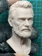 Unpainted 1/6 Bryan Cranston Male Head Carved Model Fit 12” Action Figure