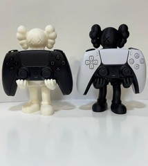 2 Game Console Controller Stands home, decor, display, art, black, and white