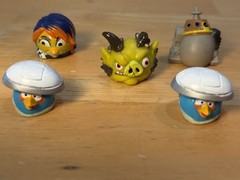Angry Birds Star Wars Telepods Toy Lot, 53 Birds and Pig Figures Hasbro