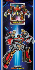 K TOY Metal Cardbot S BLASTRAIN & FLAMENOVA Red Transforming Robots Car Set 2025