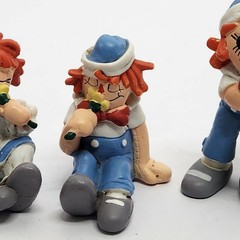 Vintage Raggedy Ann & Andy PVC Figures X3 1981 W Berrie 2.5″ COL-5053