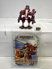 Medabots 2002 Arcbeetle Pink Metallic Variant Figure Takara Dice Card Complete