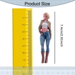 1:24 Girl Model Mini Figure Realistic Diorama Scenery Role Play Tiny People