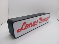 Retro Longs Drug Store logo 10″ lightbox sign retro store sign display