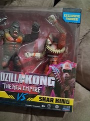 Godzilla x Kong The New Empire Kong vs Shar King Figures 4pc Diorama Set PlsRead