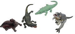 Mixed Lot of 4 Hard Plastic/ Rubber Dinosaur Prehistoric Toy Figures