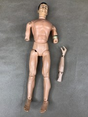 Vintage 1966 Ideal Captain Action Figure With GI Joe Accessories & Box, AS-IS