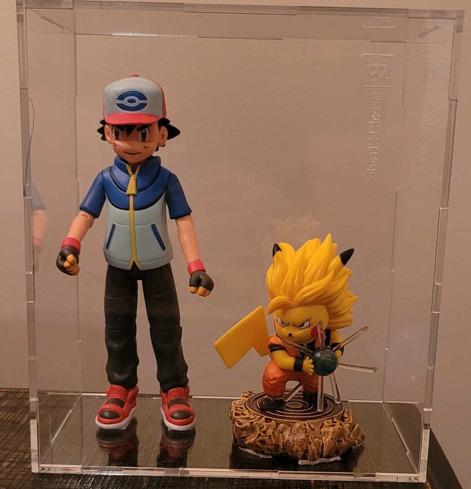Ash Ketchum Pokemon Trainer Figure Jakks 6.5″ & Pikachu Goku DBZ Cosplay Figure