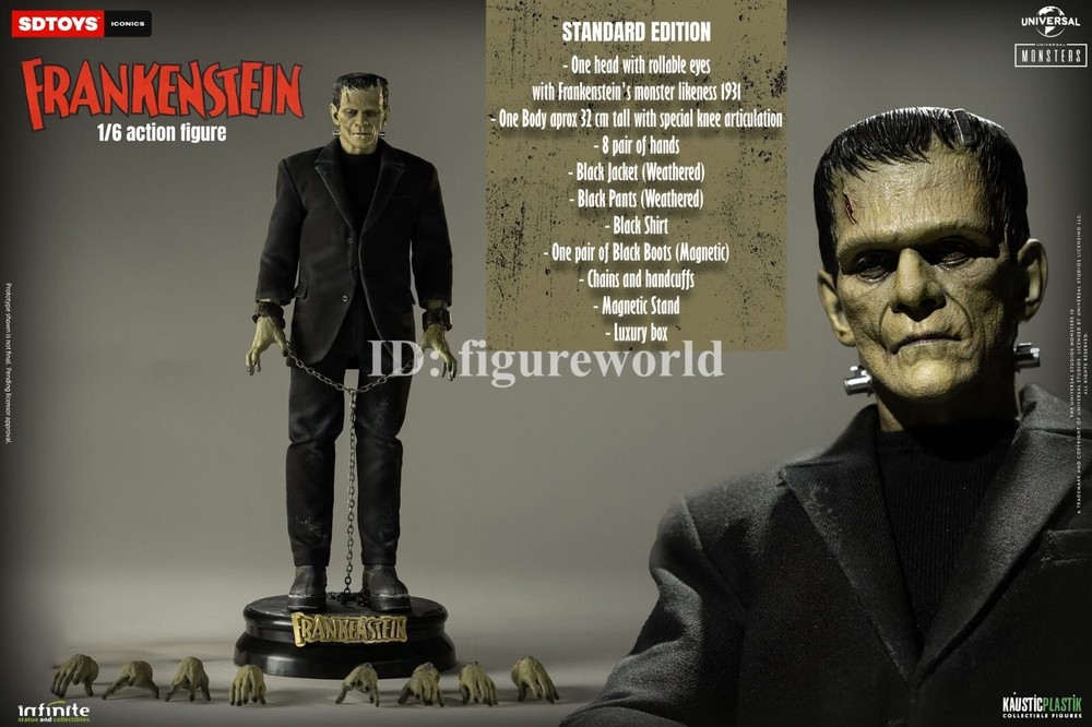 Pre-order Infinite x Kaustic Plastik 1/6 Frankenstein Collectible Action Figure