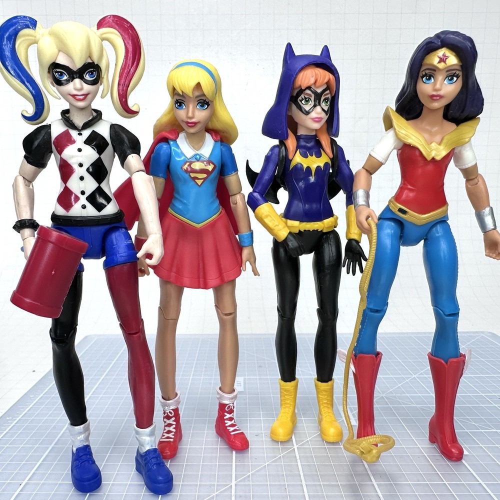 DC Comics Super Hero Girls Harley Quinn Batgirl Super Girl Mattel Action Figures