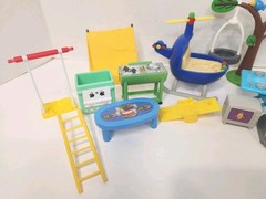 Lot Of 40 Peppa Pig Figures Accessories Helicopter TV Table Grill Tent Playgound