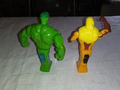 2001 Marvel Punching Toys Hulk Sabertooth by MAXX X-Men