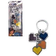 HEARTS Undertale 1 in. 4 Pcs. Key Chain Set (Video Games KeyChain Charm Pendant)
