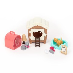 43-Piece Cat Figurine Playset – Realistic Pet Care Toys for Kids, Toddlers, B…