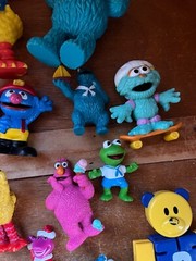 Large Mixed Lot of Plastic Rubber Vinyl Barney Sesame Street TV Character Play
