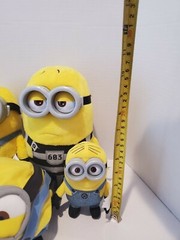 Despicable Me Minions Plush Steve, Stuart, Bob Lot Of 4 Varies Sizes. See Photo