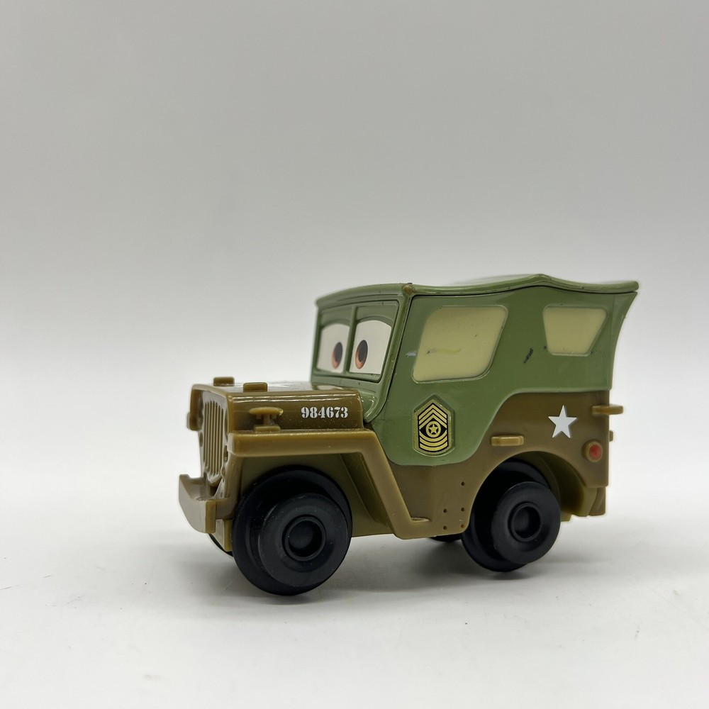 Disney Pixar Cars Sarge Military Jeep Fisher Price 2008 Toy Car Plastic