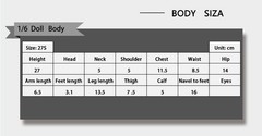 LDDOLL1/6 Silicone Flexible Seamless Anime Figure Female small Breast Body 27S