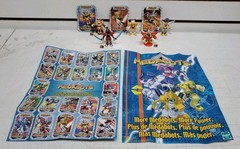 Medabots Figure Lot w/Cards, Dice & Posters – Samurai, Warbandit, Phoenix & More