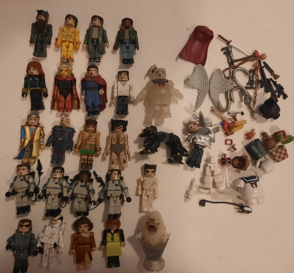 Minimates Lot Of 24 Marvel X-men Ghostbusters Terminator Back To The Future