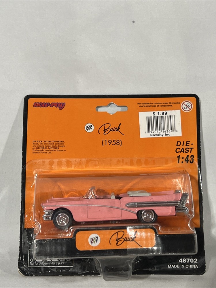 New-Ray Open Top Collections 1958 Buick Century Pink 1:43 1999 Convertible