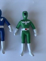 Vintage Super Robotic Rangers Lookalike Generic Pink Blue Green Action Figures