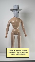 Bitter Fruit Man Action Figure Head 1:9 or 1:6 Mego